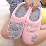Cat Women Winter Home Slippers Cartoon