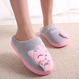 Cat Women Winter Home Slippers Cartoon