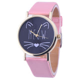 Fashionable Cat Pattern Wrist Watch for Women - 2019