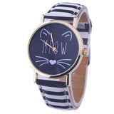 Fashionable Cat Pattern Wrist Watch for Women - 2019