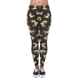 High Elasticity Egyptian Cat Printed Slim fit Legging