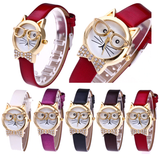 Cute Cat Glasses Casual Wrist Women Watch